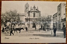 CARTOLINA TRANI (Barletta) Largo S. Agostino - Primi '900 - fp - Non VG