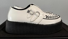 TUK Viva Mondo Creepers donna taglia 8 uomo taglia 6 bianco NUOVO senza lacci*