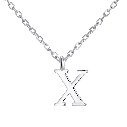 Collana iniziale argento - collana,