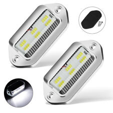 2X Luce Targa LED Universale Marcatore Targa Bianco Camion Rimorchio SUV