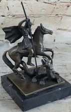 Statua In Bronzo Di San Michele Poliziotto Esercito Drago Uccisore In Marmo