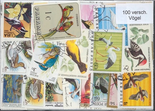 100 francobolli diversi