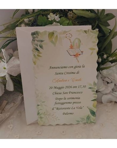 Invito santa cresima fratelli - santa,