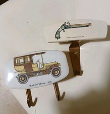 Attaccapanni Appendiabiti Vero Vintage In Ottone Con Auto D’epoca