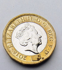 Una Sterlina 1 Pound Regno Unito 2016 Elisabetta II  SPL Circolata Moneta