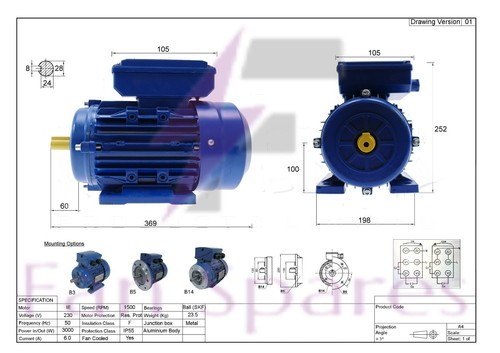 Motore elettrico 3kw - motore,