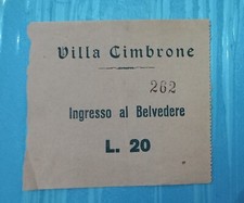 BIGLIETTO INGRESSO AL