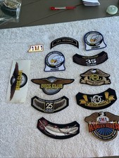 Lotto di 10 toppe ricamate moto Harley-Davidson e due adesivi