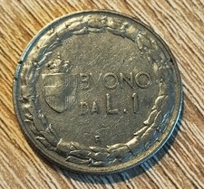 BUONO DA 1 LIRA 1924 VITTORIO