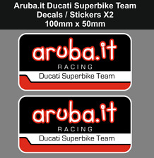 Decalcomanie/Adesivi per Ducati Aruba Superbike Team Logo (100mm x 50mm) X2