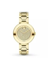 OROLOGIO DA DONNA NUOVO MOVADO BOLD 3600492 ORO ACCIAIO INOX QUADRANTE PAVÈ