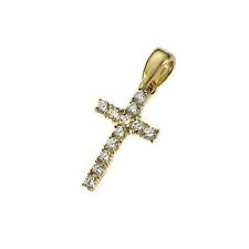 CROCE ORO pendente 18 kt