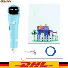 Penna 3D senza fili PCL set filamento fai da te fai da te regalo creativo per bambini blu