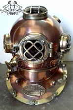 Antico casco subacqueo 18 pollici US Navy decorazione casa, scrivania, mensola e tavolo.