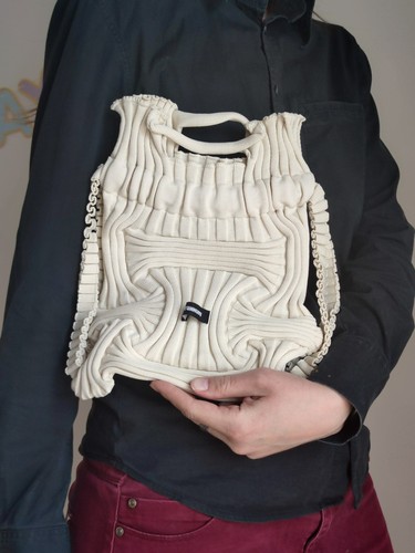 Borsa scultorea maglia - scultorea, in