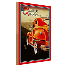 Targa in legno auto 40x30 cm