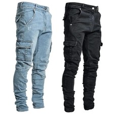 Jeans uomo elasticizzato cargo