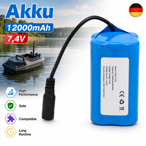Batteria 12000 mah - 7,4, v