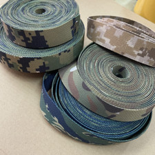 Strisce per bordi non elastiche per tessitura mimetica lunghezza 1 m larghezza 2,5 cm