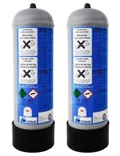 N° 2 BOMBOLE CO2 E290 1300 Grammi MONOUSO ALIMENTARE GASATORE ACQUA USA E GETTA