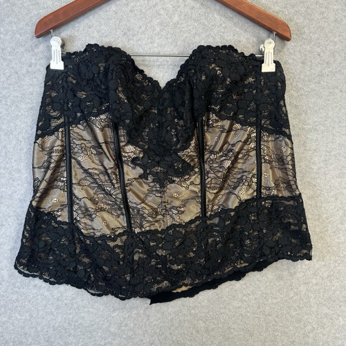 Top bustier corsetto pizzo