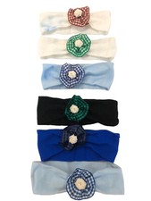 6 VINTAGE COCKADE HAIR ELASTIC