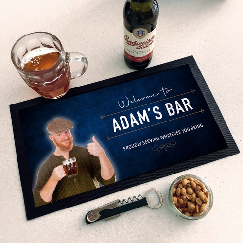 Personalised photo bar runner - personalised,
