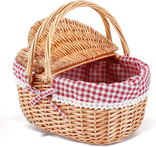 Cesto picnic vimini coperchio - vimini,,