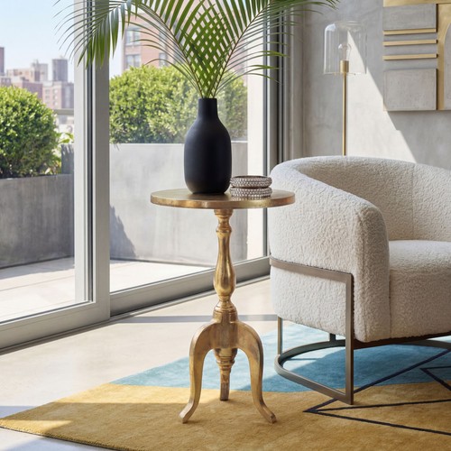 Tavolino oro 35cm alluminio - tavolino,