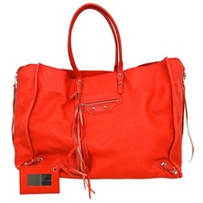 Balenciaga red papier handbag - balenciaga,