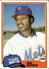 Card Baseball Donruss 1981 # 654 Ray Burris