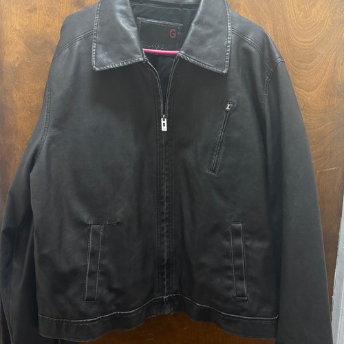 Giacca pelle nera guess - pelle, est