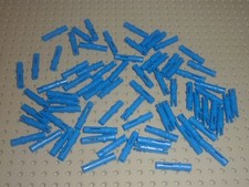74 x LEGO technic blue pins