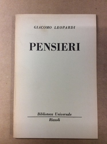 Libro leopardi giacomo - leopardi,