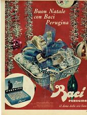 BACI PERUGINA CIOCCOLATINI natale ore liete 1960 ANNI 60 PUBBLICITÀ 25X33