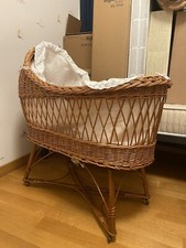 Culla Vimini Vintage Con