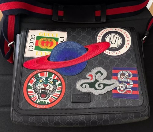 Gucci leather satchel with - gucci, gg