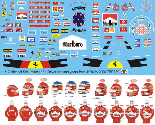 Decals per schumacher - 1/12,