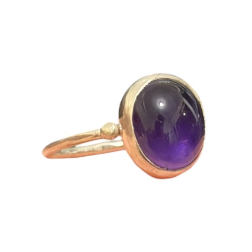 Anello minimal pietra - pietra, ametista