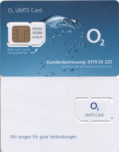 Sim karte aus - karte, deutschland