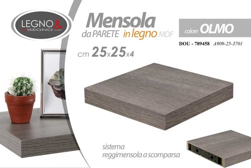 Mensola parete quadrata - mensola,