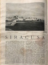 2 Articoli di stampa d'epoca originali 1940 20 foto 15 pagine Siracusa Ligniti