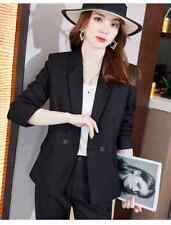 Tailleur Completo Outfit Set Donna Outfit Ufficio Giacca Blazer Nero 41929