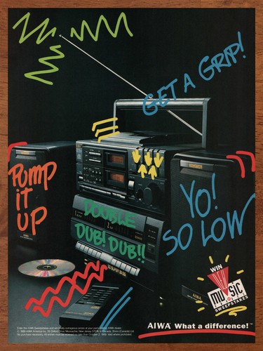 1989 aiwa boombox stereo - 1989,