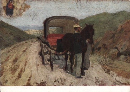 Cartolina epoca artistica - artistica,