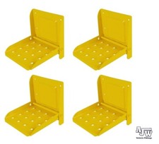 4 gradini pieghevoli GIALLI 190 x 178 mm autobus pullman box cavalli rimorchio camion furgone Stirup