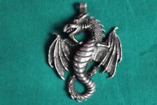 L68- PENDENTE CIONDOLO-DRAGO ALATO- ARGENTO 925 -MESSICO SILVER STERLING COLLANA