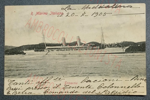 Cartolina piroscafo postale - piroscafo,