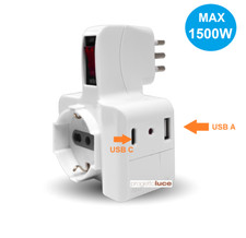 V-TAC MULTIPRESA SCHUKO CON