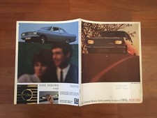 DEPLIANT,BROCHURE VINTAGE ANNI 60 OPEL REKORD COUPE' GENERAL MOTORS 